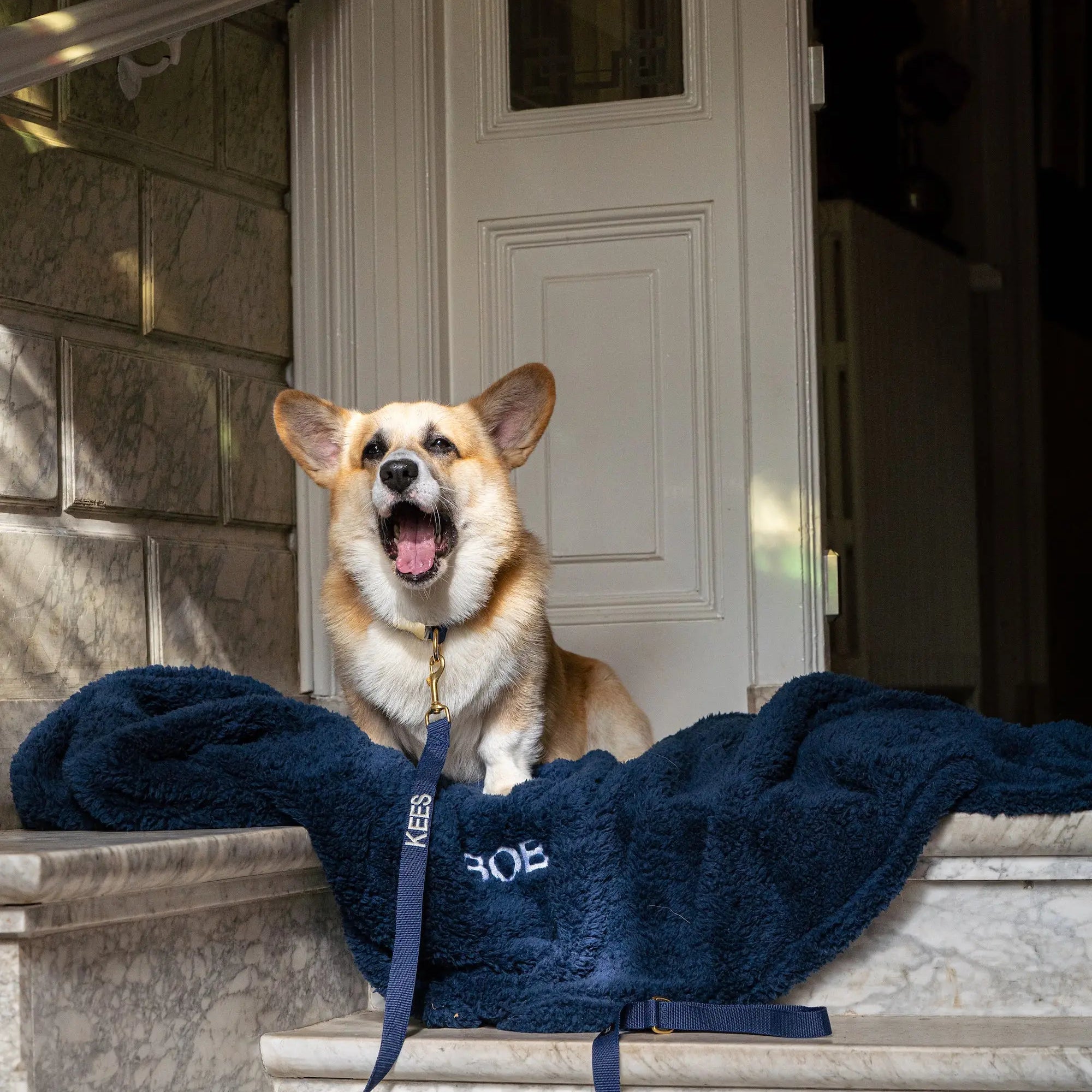 The Teddy Blanket Donkerblauw Charliejones