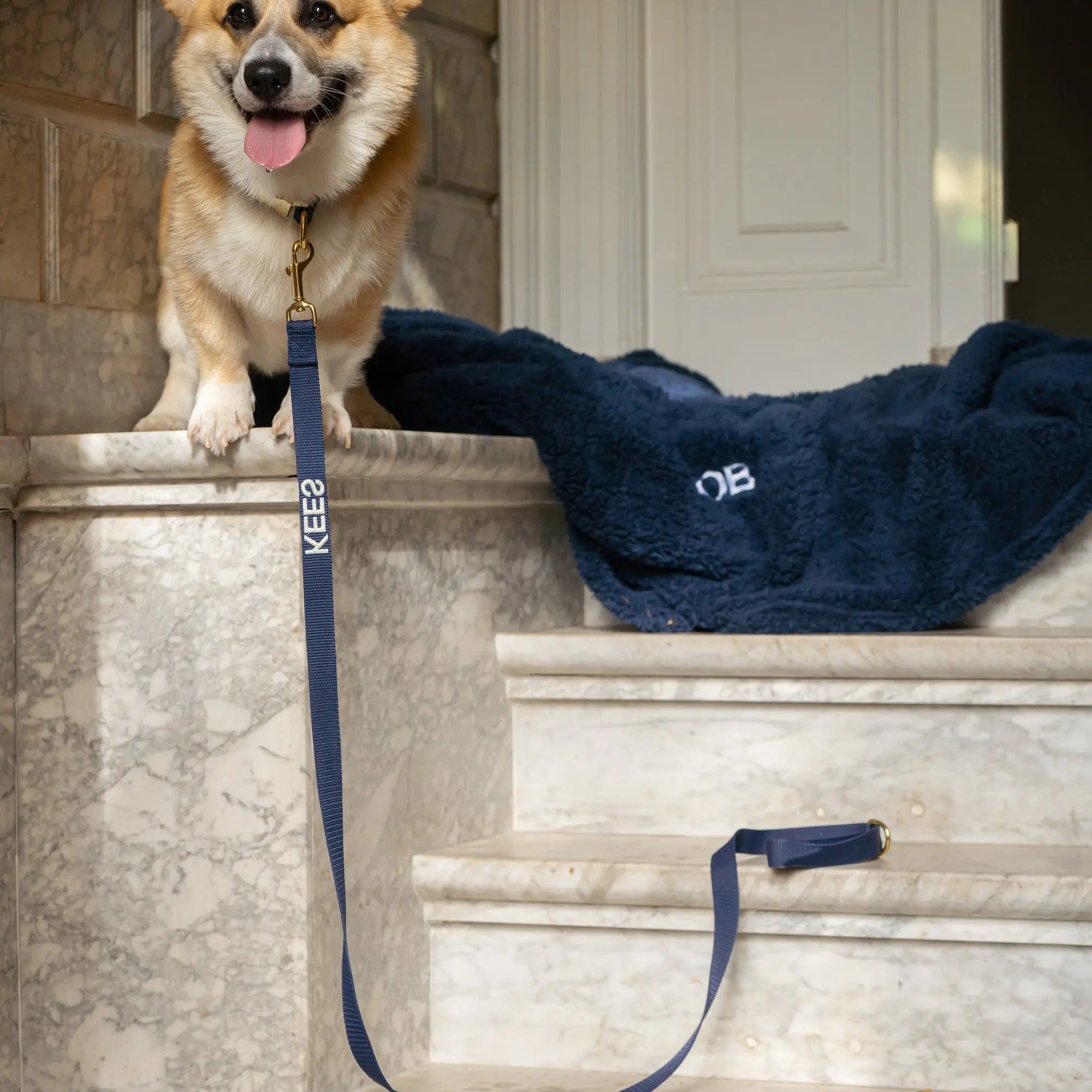 The Teddy Blanket Donkerblauw Charliejones