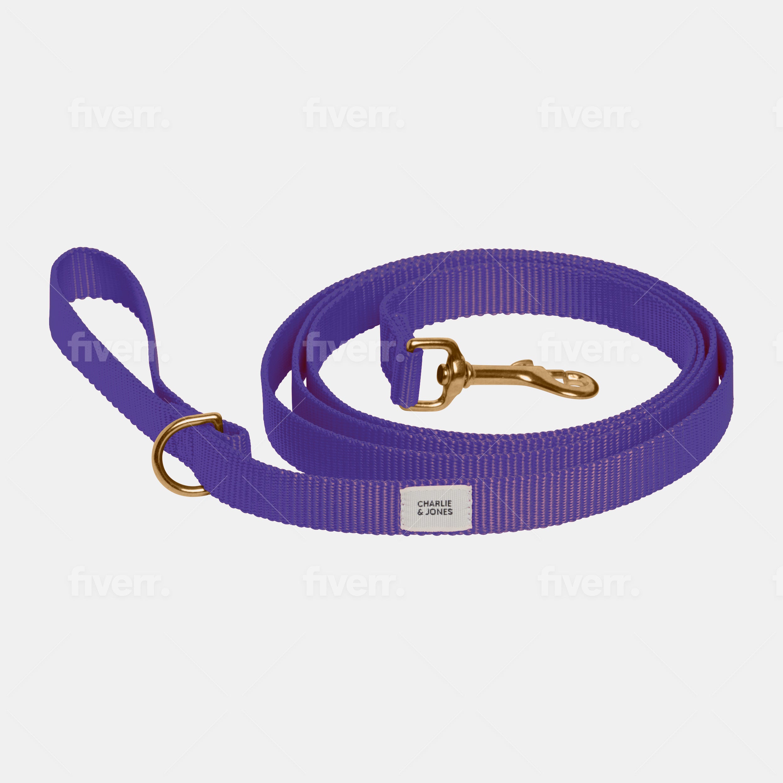 Leash with name Royal Blue