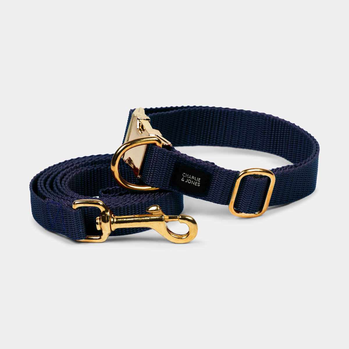 Collar with name Night Blue Gold