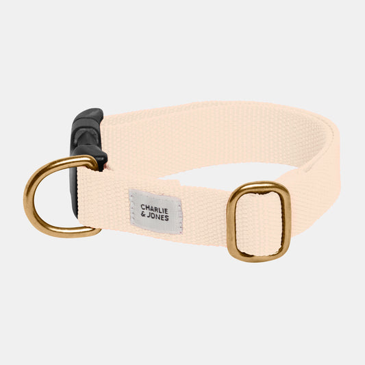Collar with name Beige