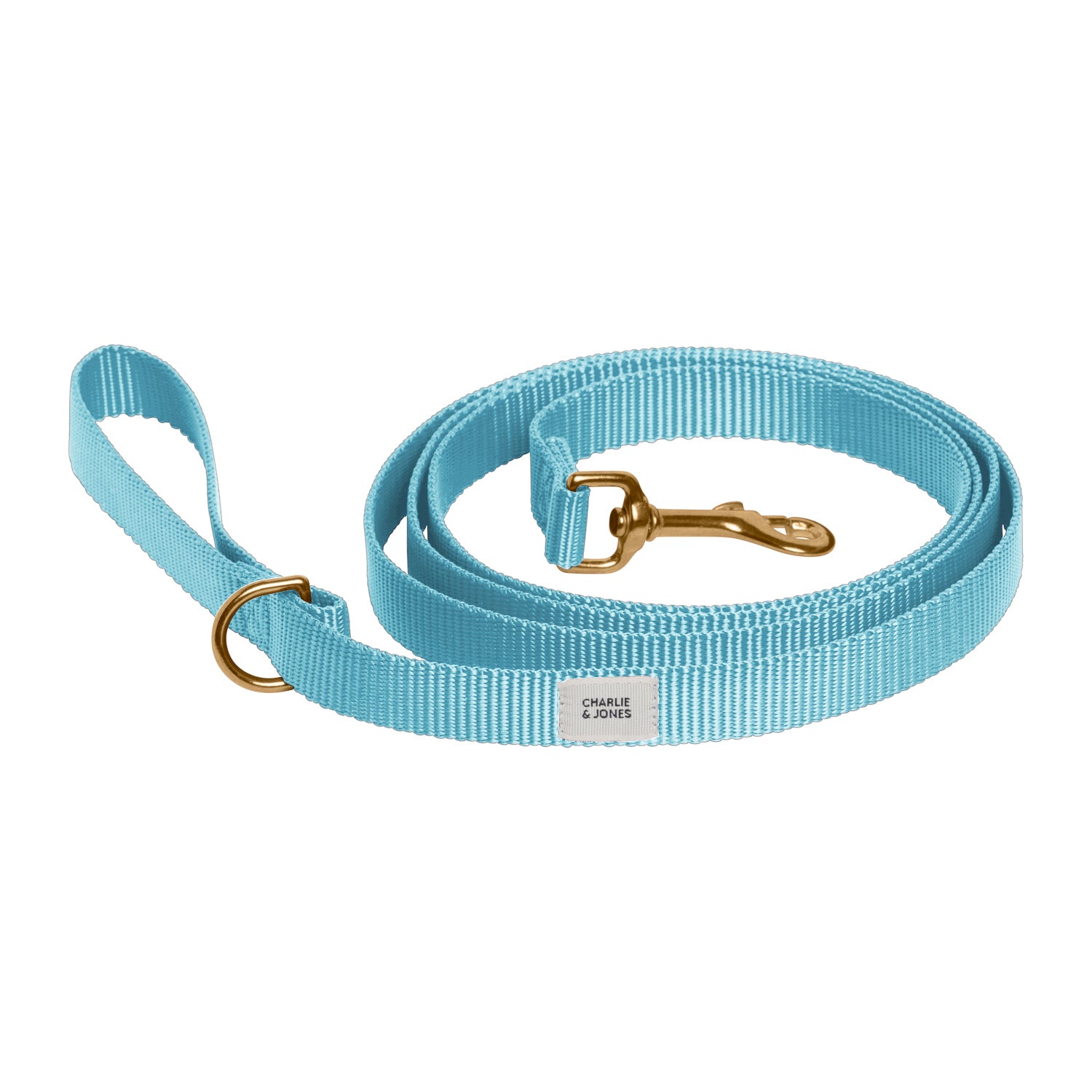 Riem met naam Light Blue