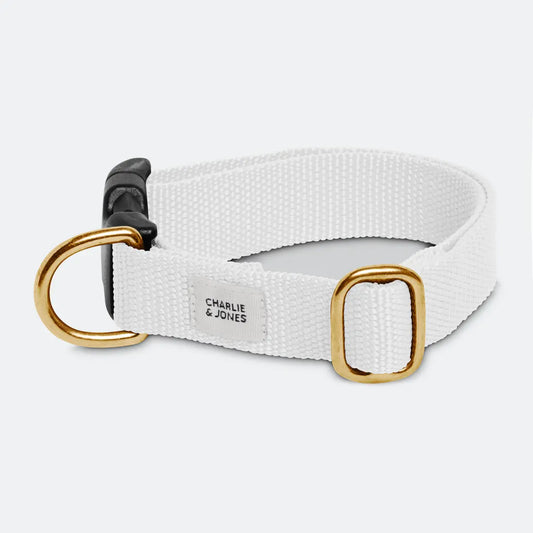 Halsband met naam White Charliejoness