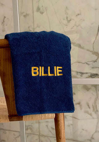 Night Blue towel with name