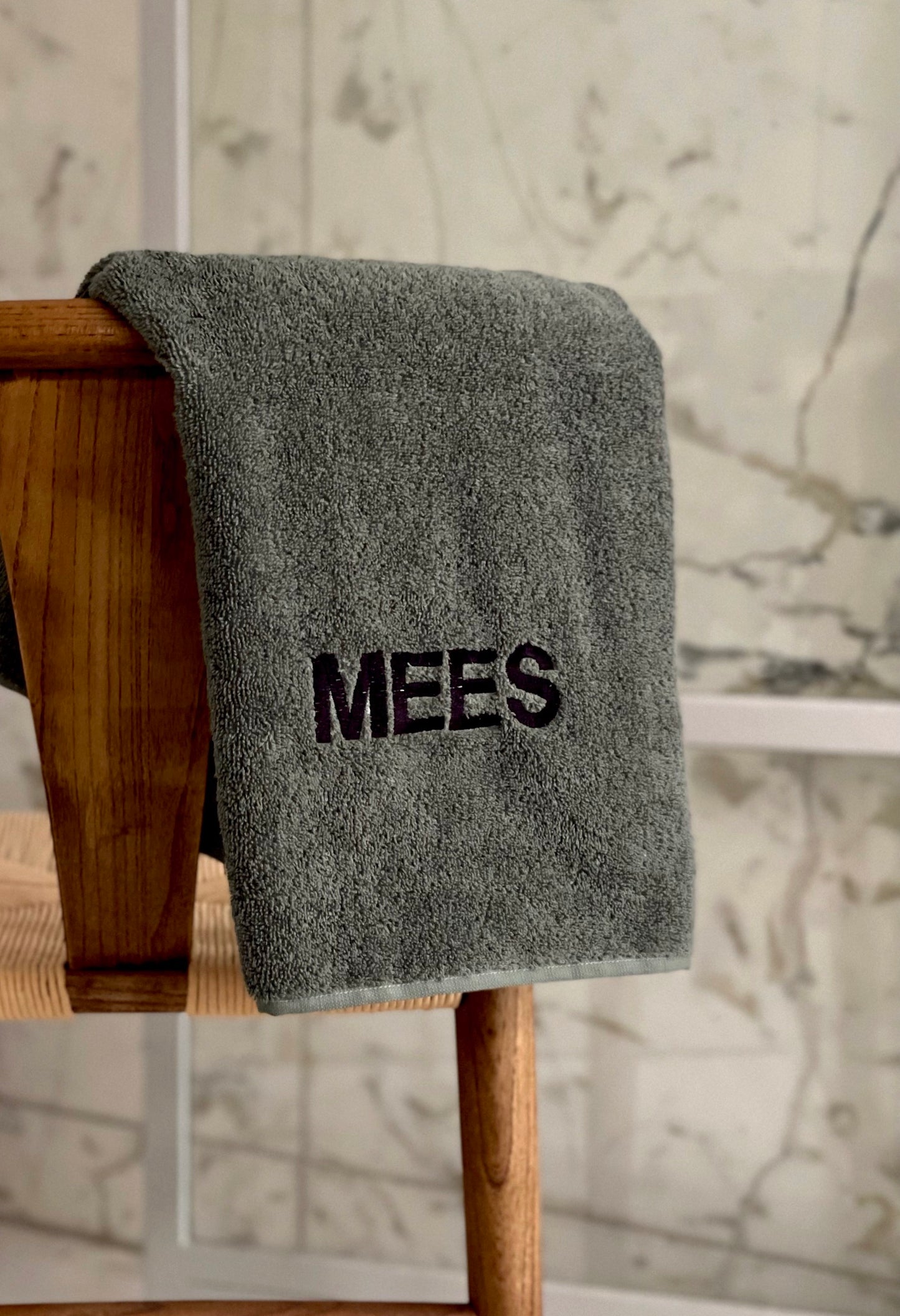 Olive towel with name