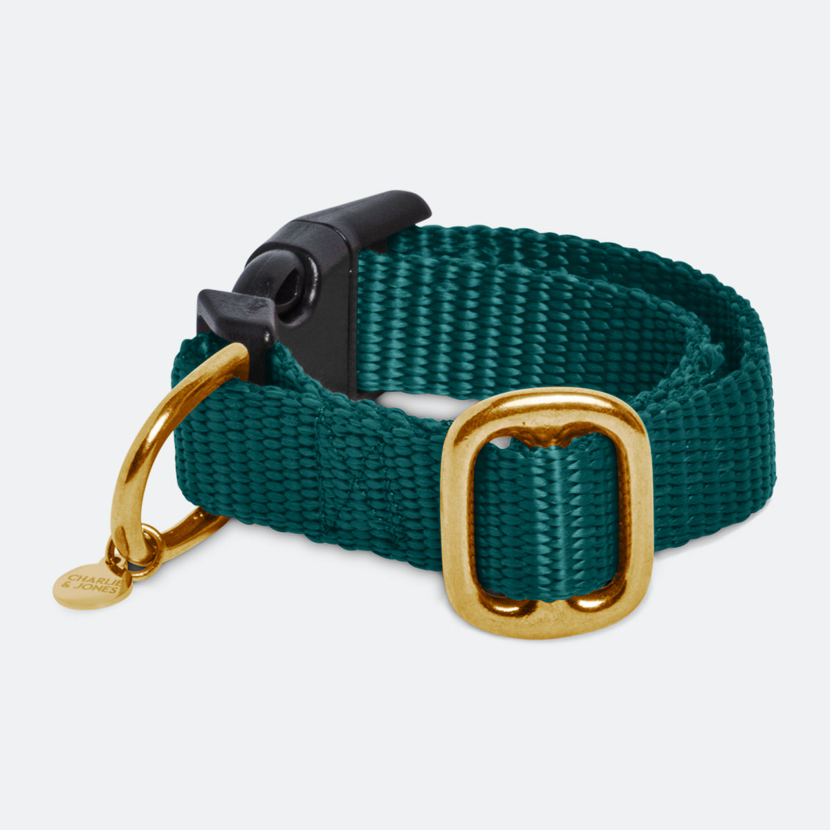 Cat collar with name - Hunting green