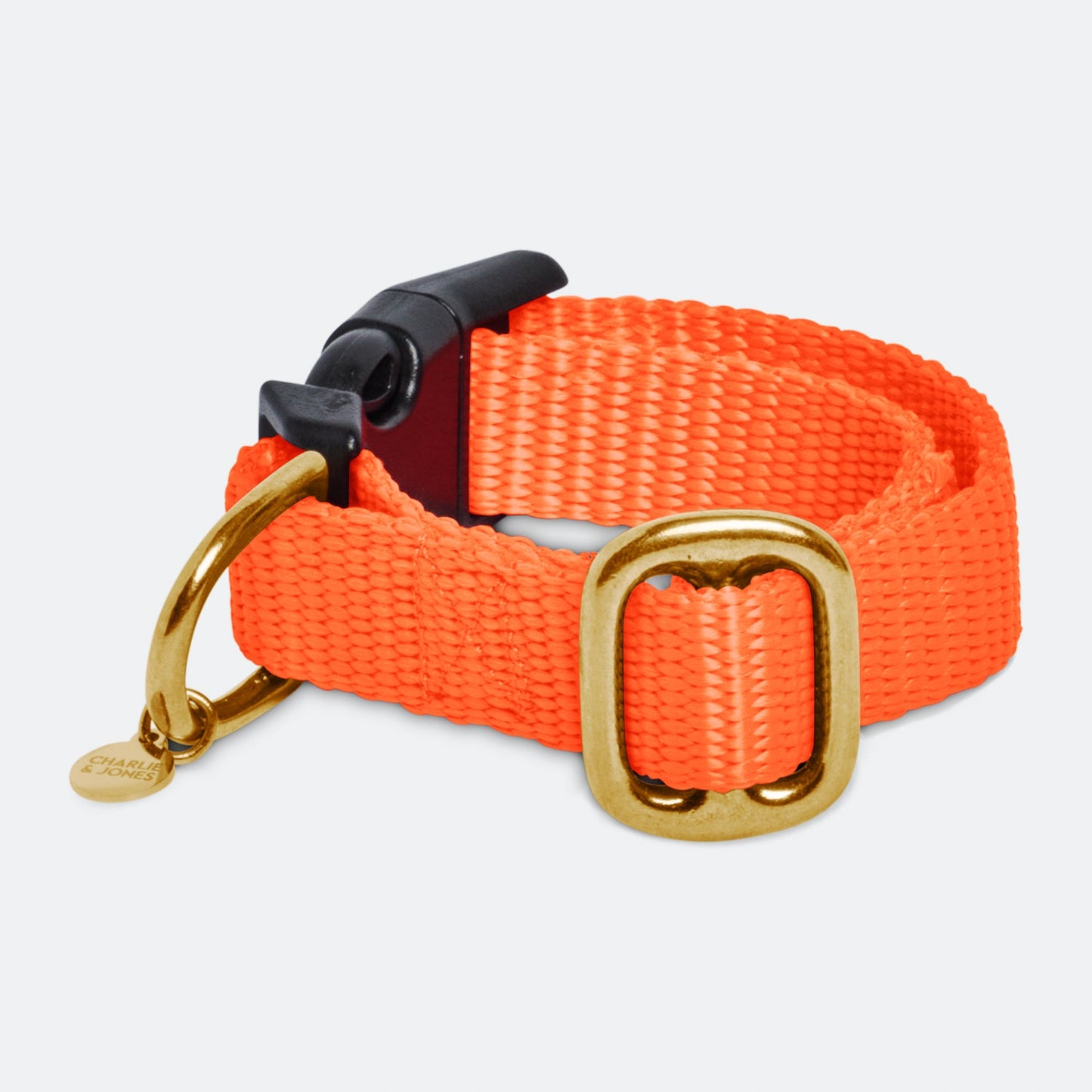 Puppy halsband met naam Orange