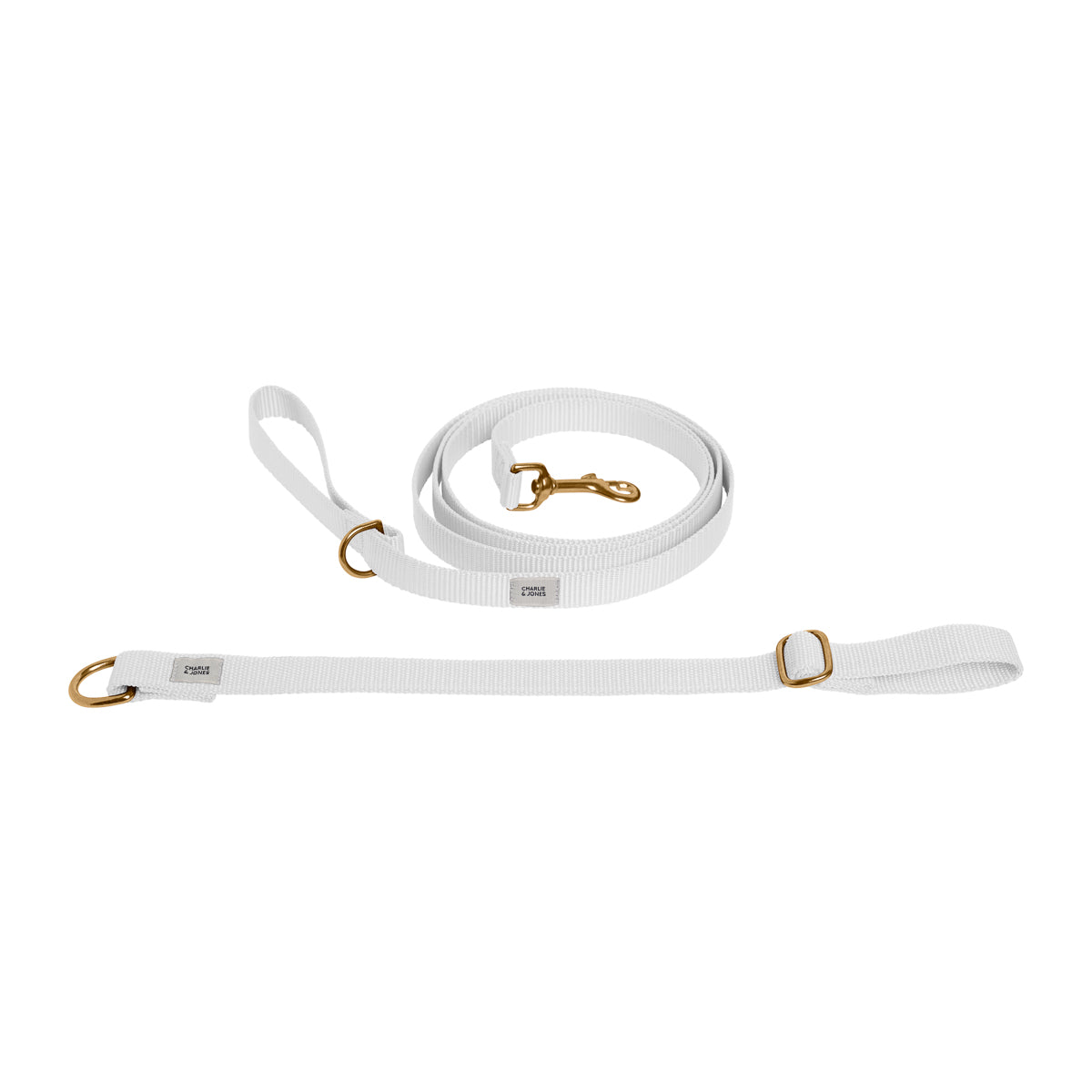 Leash with name White